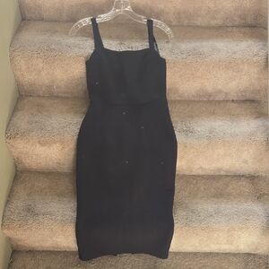 Selfie Leslie Black Midi Dress